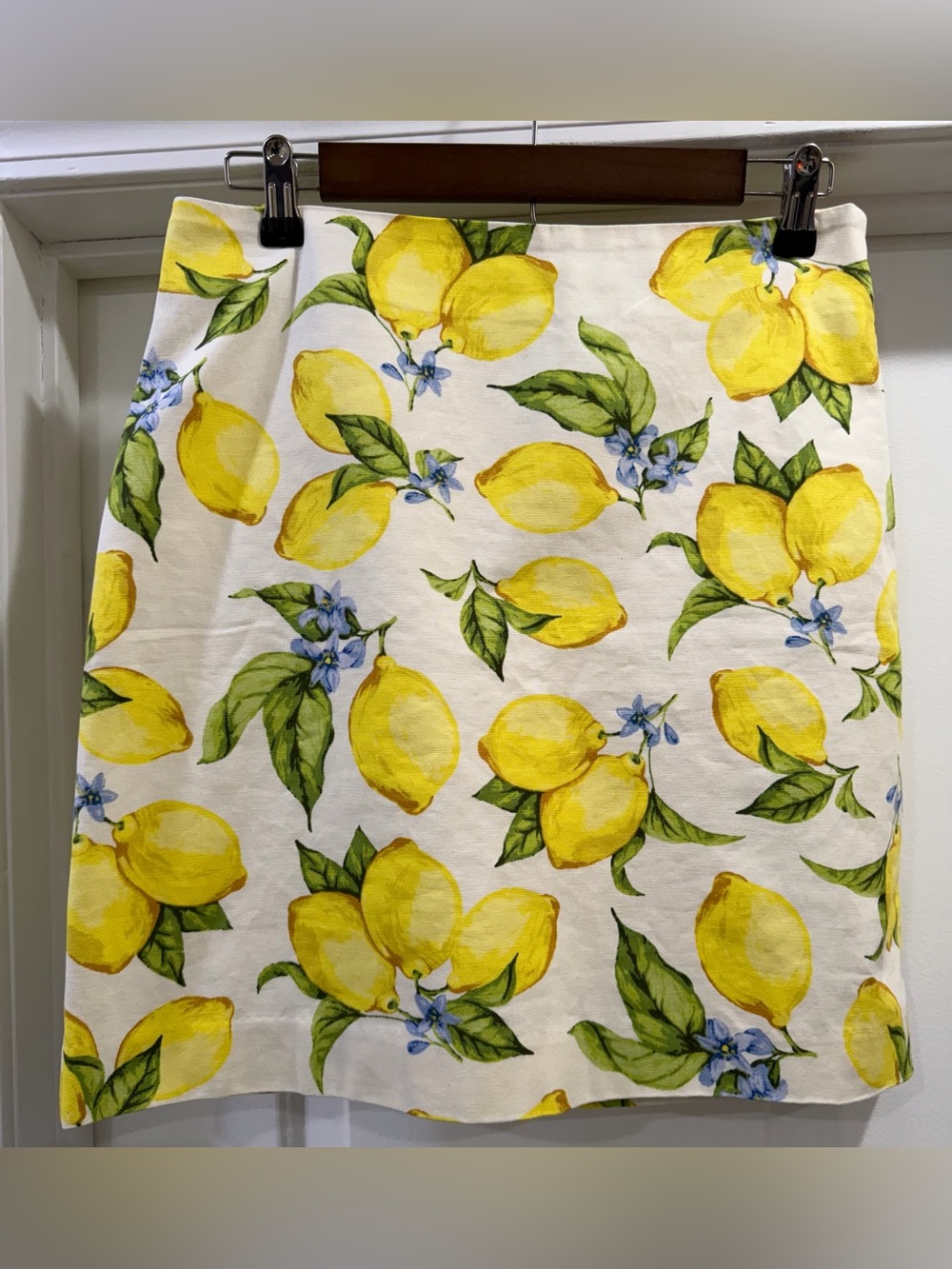 Talbots Canvas A-Line Skirt Lemon 🍋 Blossom Size 4